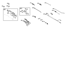 Controls Group Diagram and Parts List for 385777-0352-B5 200000 - 399999 Briggs and Stratton Engine